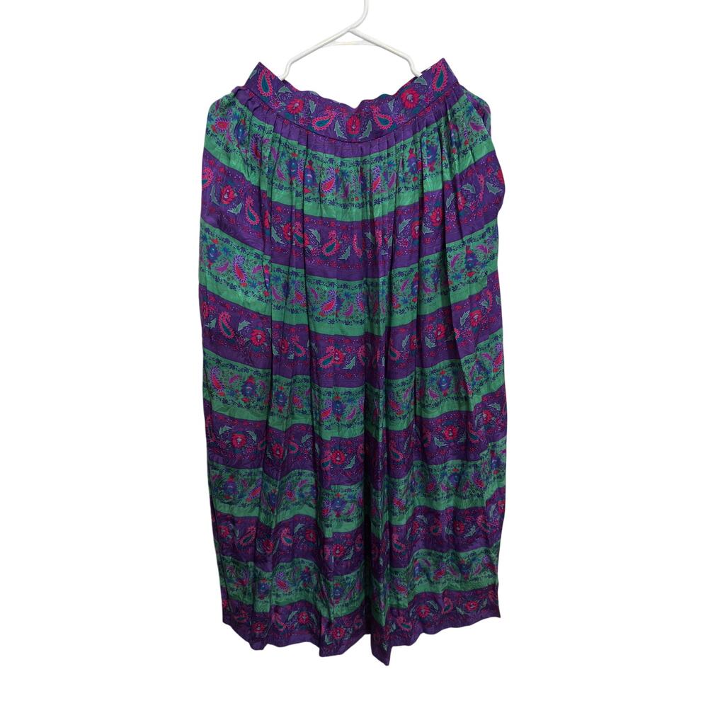 Vintage O by Oscar De la Renta Silk skirt women’s size 8 - Picture 2 of 12
